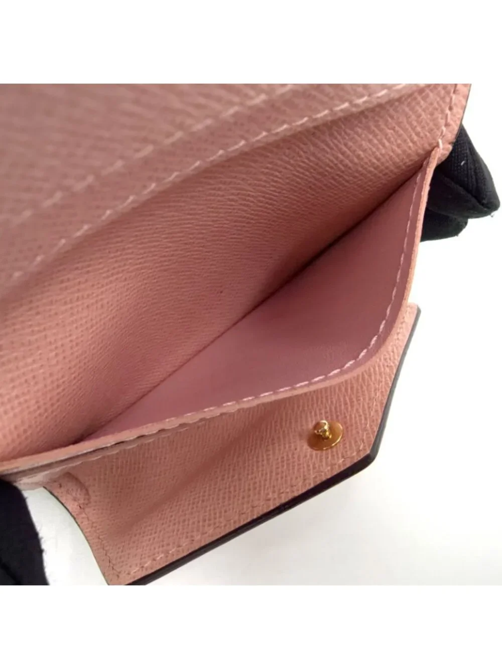 Louis Vuitton Portefeuille Zoe Monogram Rose Ballerine Leather Canvas Pink